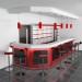 3d model Bar Counter and Stools - preview 3d model Bar Counter and Stools - preview
