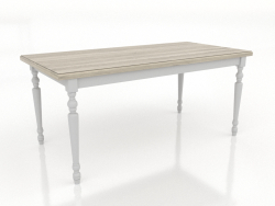 Yemek masası 1600x800 mm (beyaz, açık meşe)