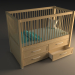 3d модель кровать детская – превью