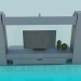 3D modeli Furniturer televizyon için - önizleme