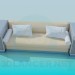 3d model Sofa with side tables - preview