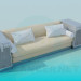 3D Modell Sofa mit Beistelltisch - Vorschau