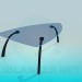 3d model Glass triangular table - preview