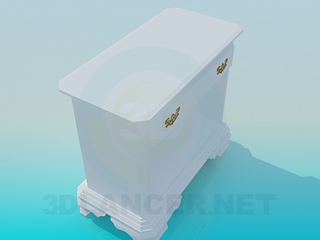 modelo 3D Cajonera blanca - escuchar modelo 3D Cajonera blanca - escuchar