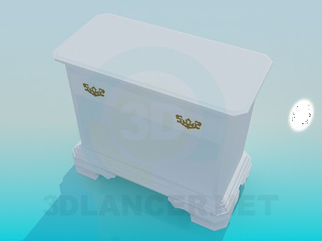 modelo 3D Cajonera blanca - escuchar modelo 3D Cajonera blanca - escuchar