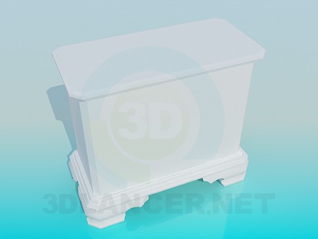 modelo 3D Cajonera blanca - escuchar modelo 3D Cajonera blanca - escuchar