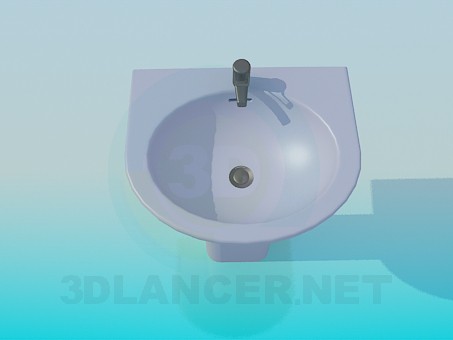 3D Modell Handwaschbecken - Vorschau