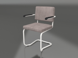 Ridge Rib Kink Chair (Cool Gray)