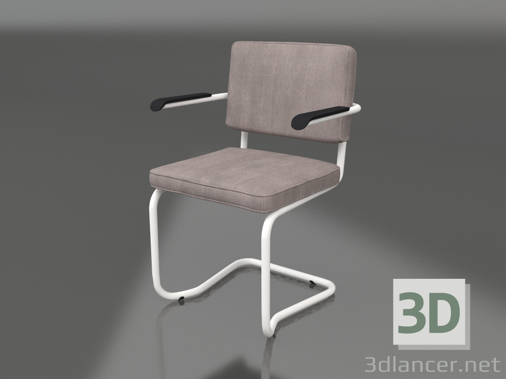 modello 3D Sedia Ridge Rib Kink (grigio freddo) - anteprima