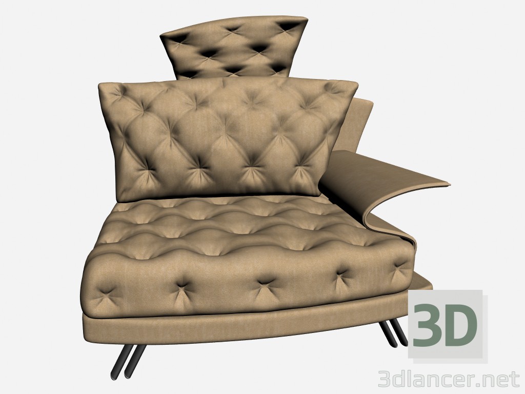 3D modeli Süper sandalye roy capitonne 2 - önizleme