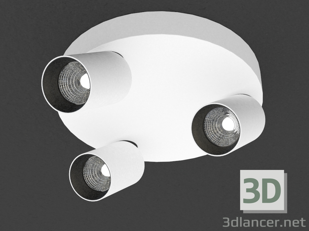 modello 3D La lampada a LED (DL18629_01 bianco C + base DL18629 R3 Kit W Dim) - anteprima
