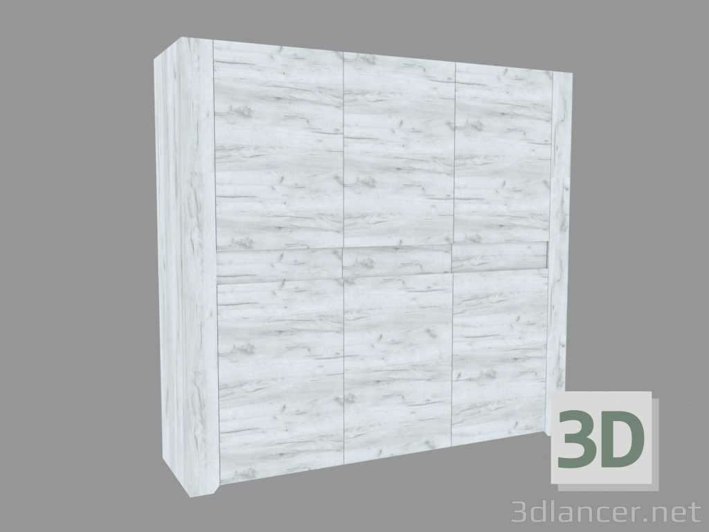 3d модель Шкаф гардеробный 3D (TYPE 22) – превью