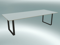 Table 70/70, 255x108cm (Blanc, Noir)