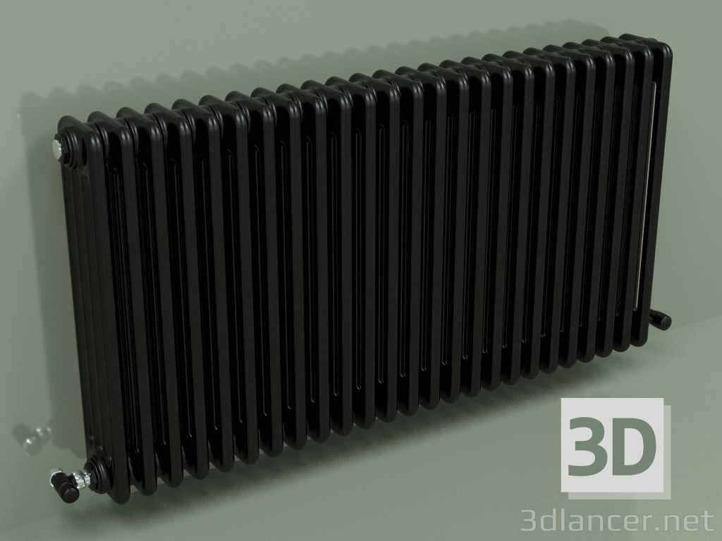 3D modeli Radyatör TESI 4 (H 600 25EL, Siyah - RAL 9005) - önizleme