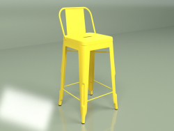 Bar stool Marais Color with backrest (yellow)