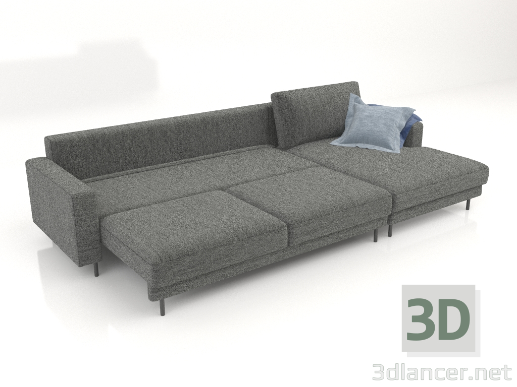 3d model DIAMOND sofa with sleeping place (expanded) - preview