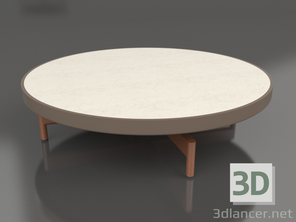 3d model Round coffee table Ø90x22 (Bronze, DEKTON Danae) - preview