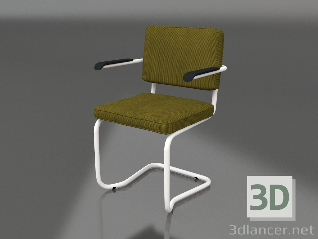 3D Modell Ridge Rib Kink Stuhl (Grün) - Vorschau