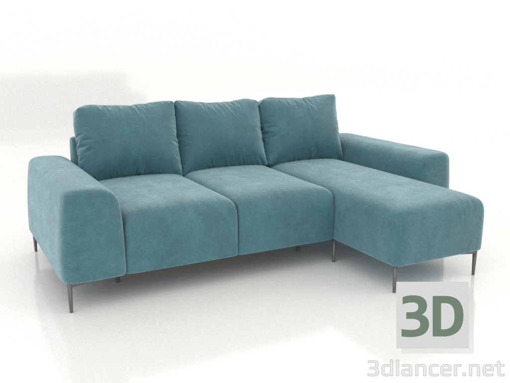 3d модель Диван Trento угловой раскладной (сложенный) – превью
