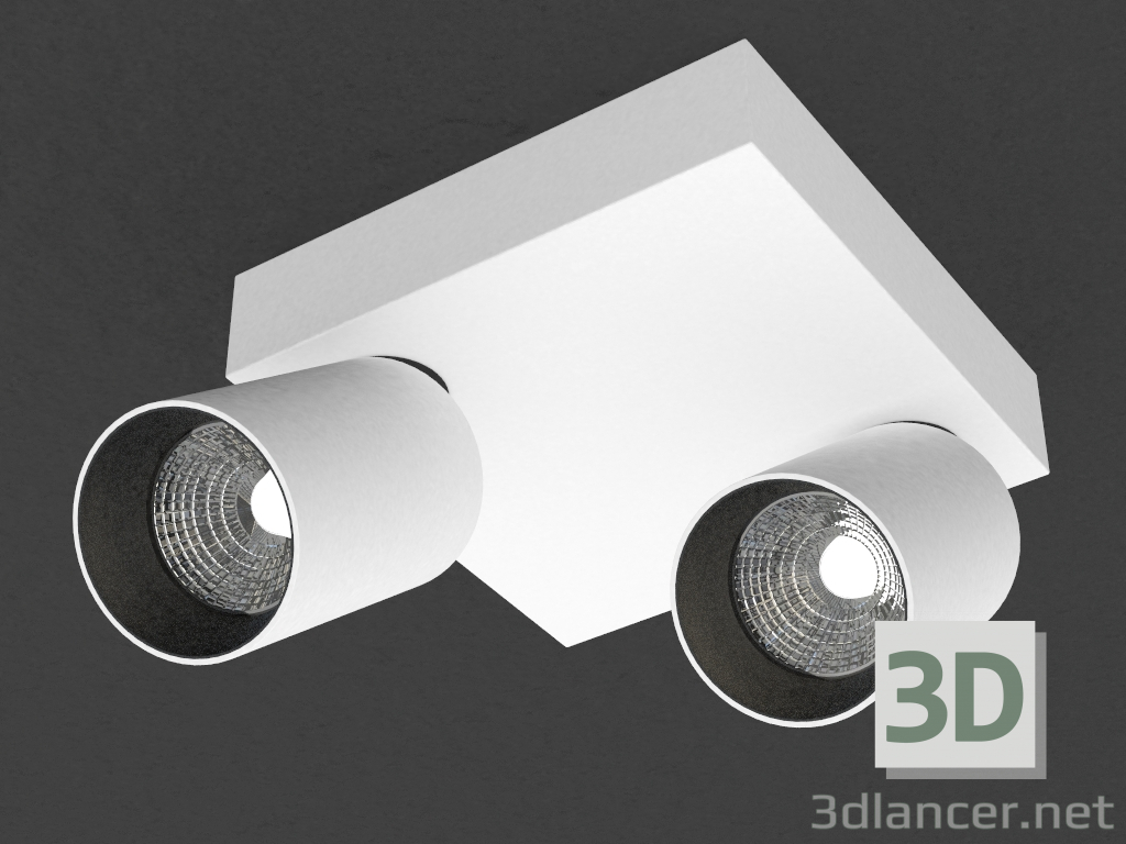 3D Modell Die LED-Lampe (DL18629_01 Weiß C + Base DL18629 SQ2 Kit W Dim) - Vorschau