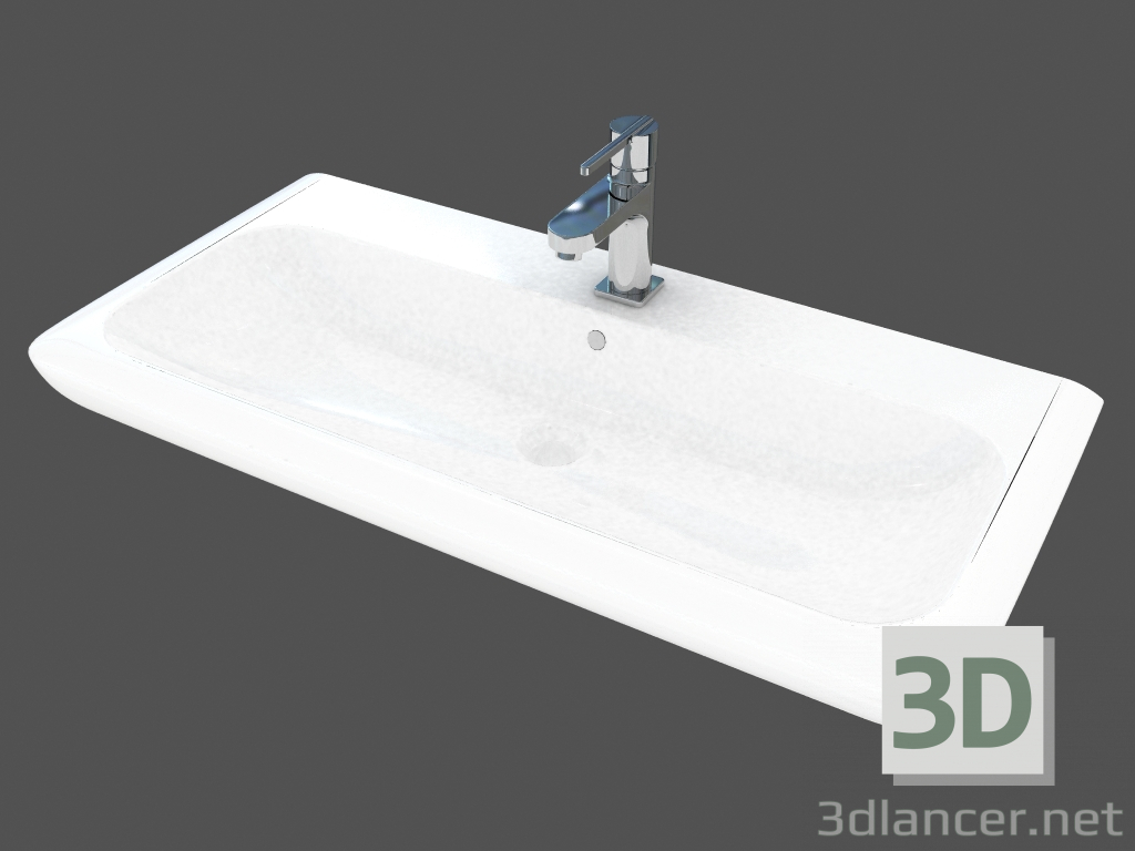 modello 3D Washbasin Life (M21110) - anteprima