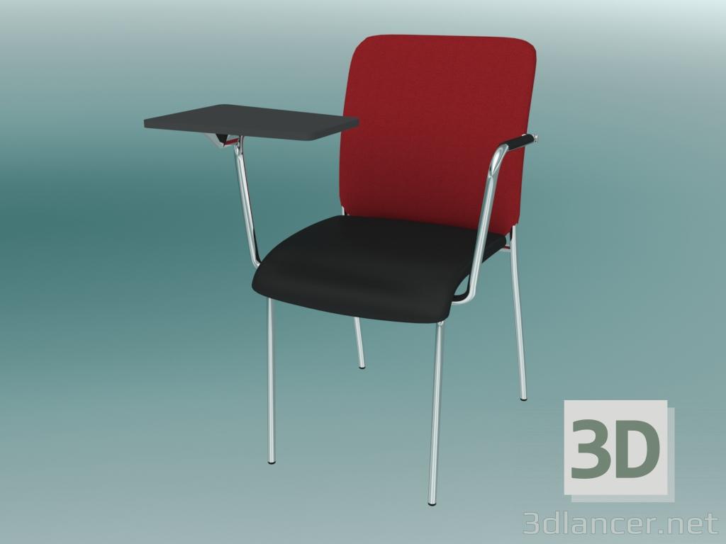 3d model Silla con reposabrazos y una mesa (H 2PB) - vista previa
