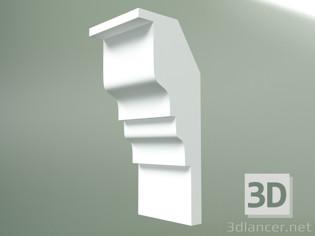 modèle 3D Corniche en plâtre (socle de plafond) KT090 - preview