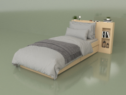 Bed with organizers 900 x 2000 (10302)