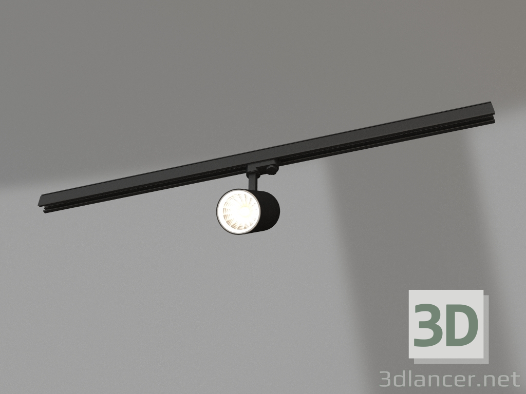 3D Modell Lampe SP-POLO-TRACK-LEG-R85-15W Day4000 (BK-WH, 40 °) - Vorschau