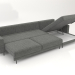 3d model DIAMOND sofa with sleeping place (expanded and open) - preview