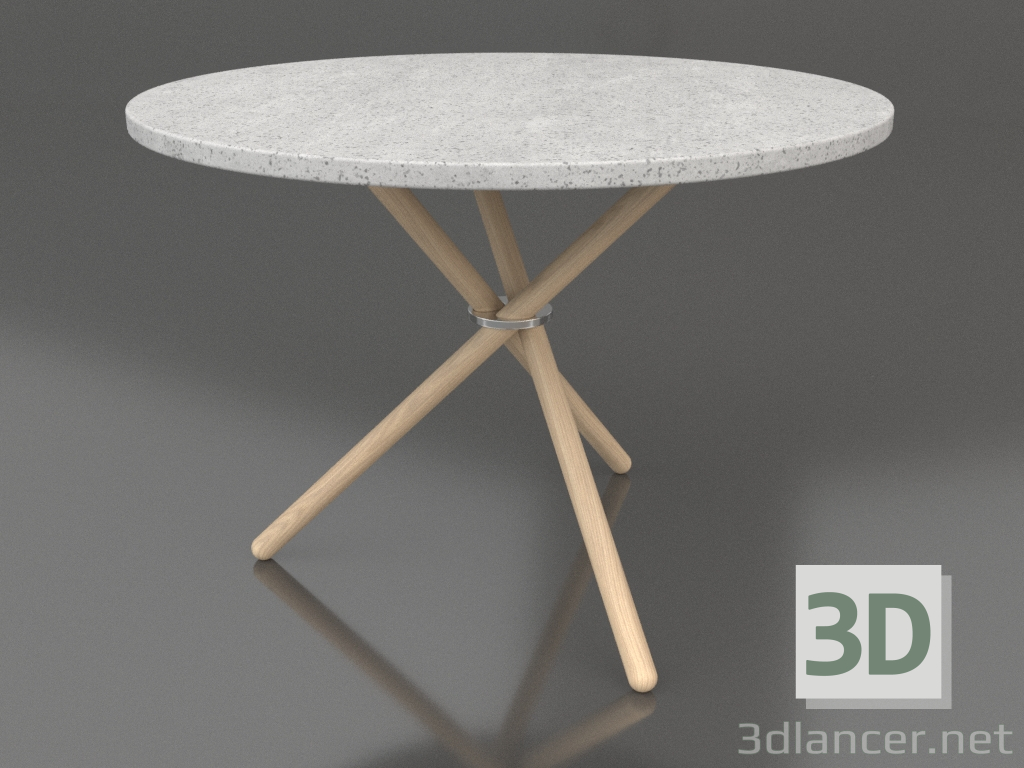 3d модель Стол кофейный Daphne (Light Concrete, Light Oak) – превью