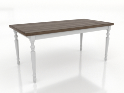 Mesa de jantar 1600x800 mm (branco, nogueira-freixo clareada)