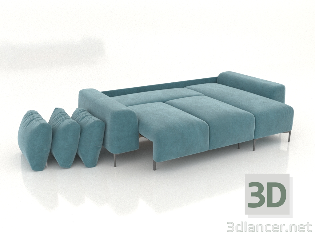 3d модель Диван Trento угловой раскладной (разложенный) – превью