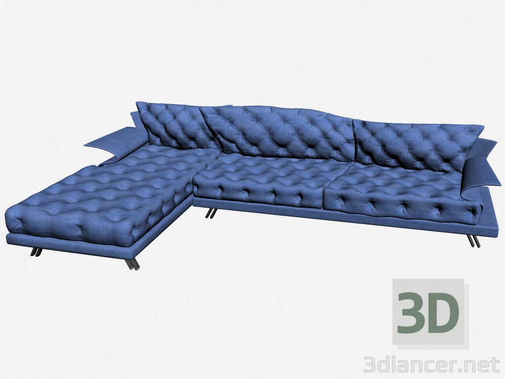 3D Modell Sofa Super Roy Capitonne 2 - Vorschau