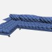 3D modeli Kanepe süper roy capitonne 2 - önizleme