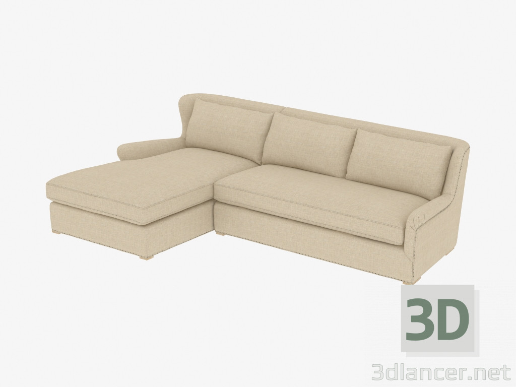 3D Modell Sofa modular winklig SECTIONAL (7843-3101 A015-A LAF) - Vorschau