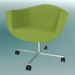 3d model Swivel chair with wheels (10F) - preview