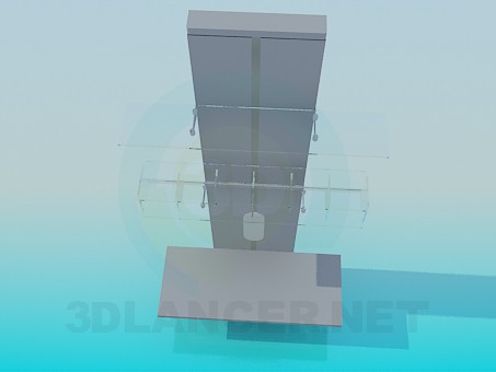 modelo 3D Iluminación y estantes de rejilla - escuchar modelo 3D Iluminación y estantes de rejilla - escuchar