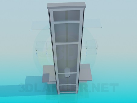 modelo 3D Iluminación y estantes de rejilla - escuchar modelo 3D Iluminación y estantes de rejilla - escuchar