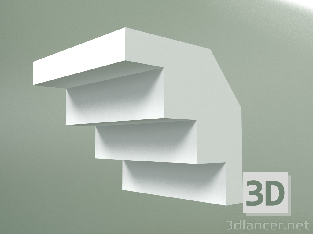 modèle 3D Corniche en plâtre (socle de plafond) KT094 - preview