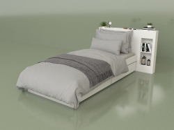 Bed with organizers 900 x 2000 (10301)