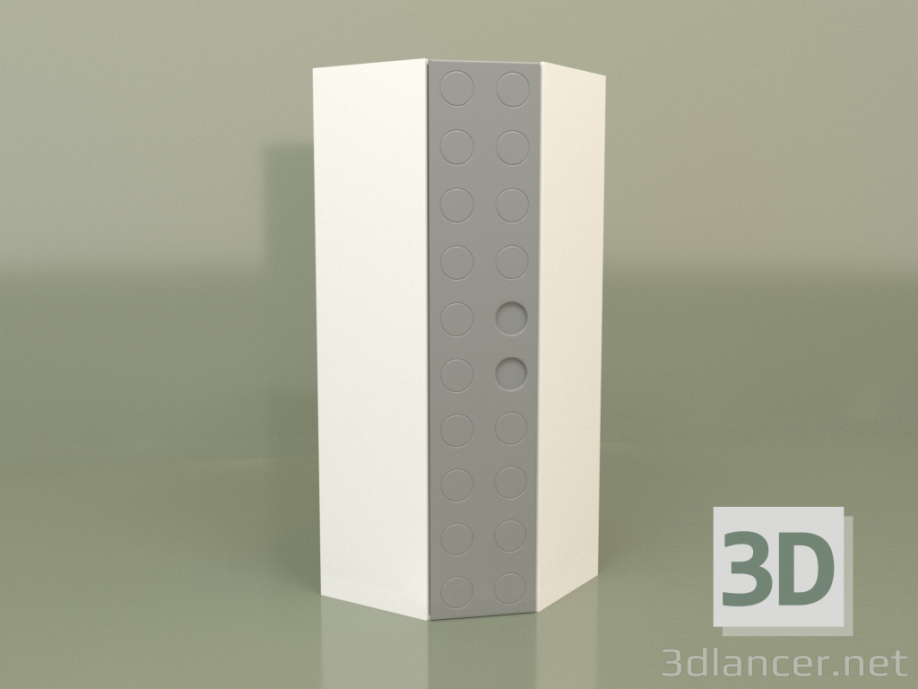 3D Modell Eckgarderobe für Kinder (Grau) - Vorschau