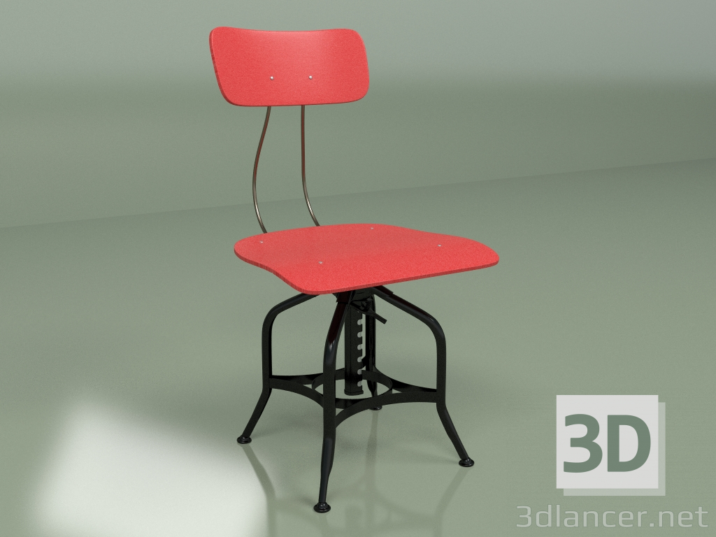 modèle 3D Chaise Toledo (rouge) - preview