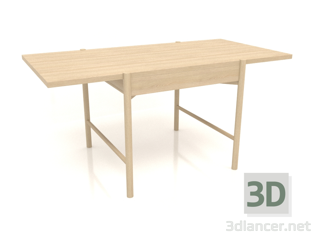 3D Modell Esstisch DT 09 (1600x840x754, Holz weiß) - Vorschau