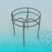 3d model Round table with glass top - preview