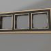 3d model Marco para 3 postes Palacio (oro-negro) - vista previa