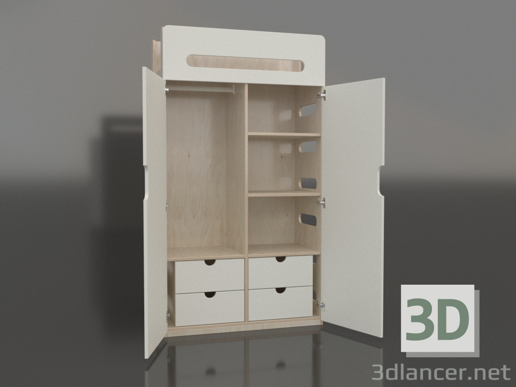 3D Modell Kleiderschrank offen MOVE WD (WWMWD1) - Vorschau