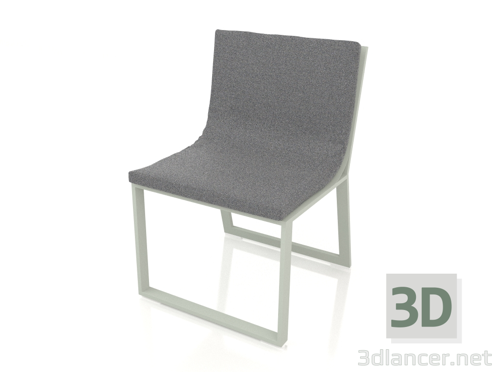 modello 3D Sedia da pranzo (Grigio cemento) - anteprima
