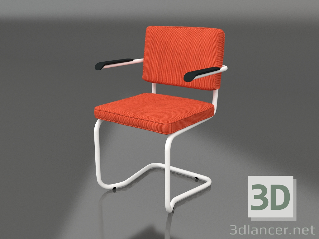 3d model Ridge Rib Kink chair (Orange) - preview