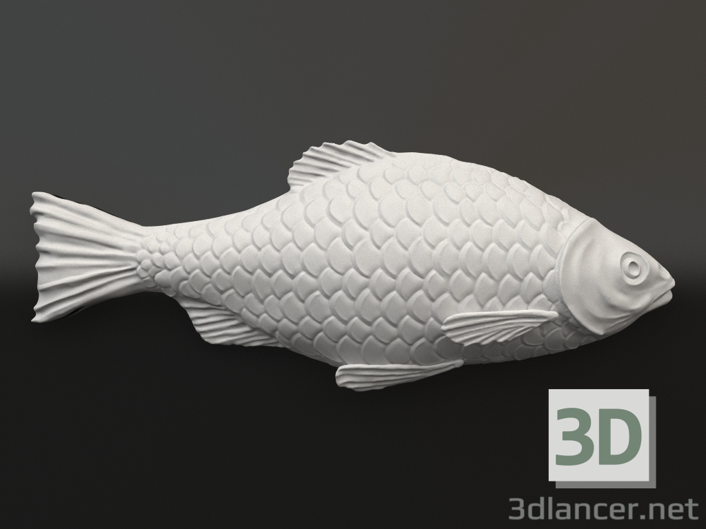 Modelo 3d Elemento decorativo de gesso DE 048 2 (300x117x39) - preview